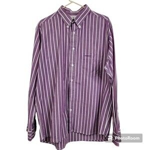 Pringle of Scotland Long Sleeve Striped Button Down Shirt Size XL